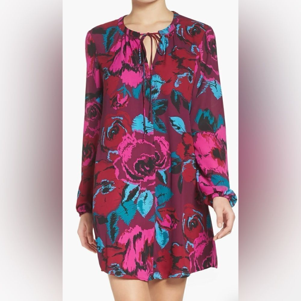 Charles Henry floral long sleeve dress, Size Small
